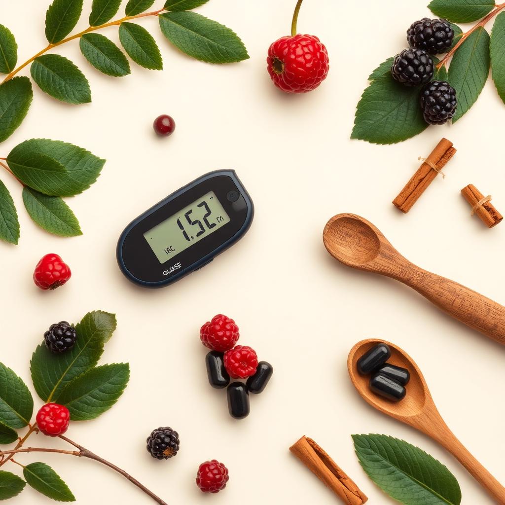 Healthy lifestyle with natural ingredients supporting balanced blood sugar